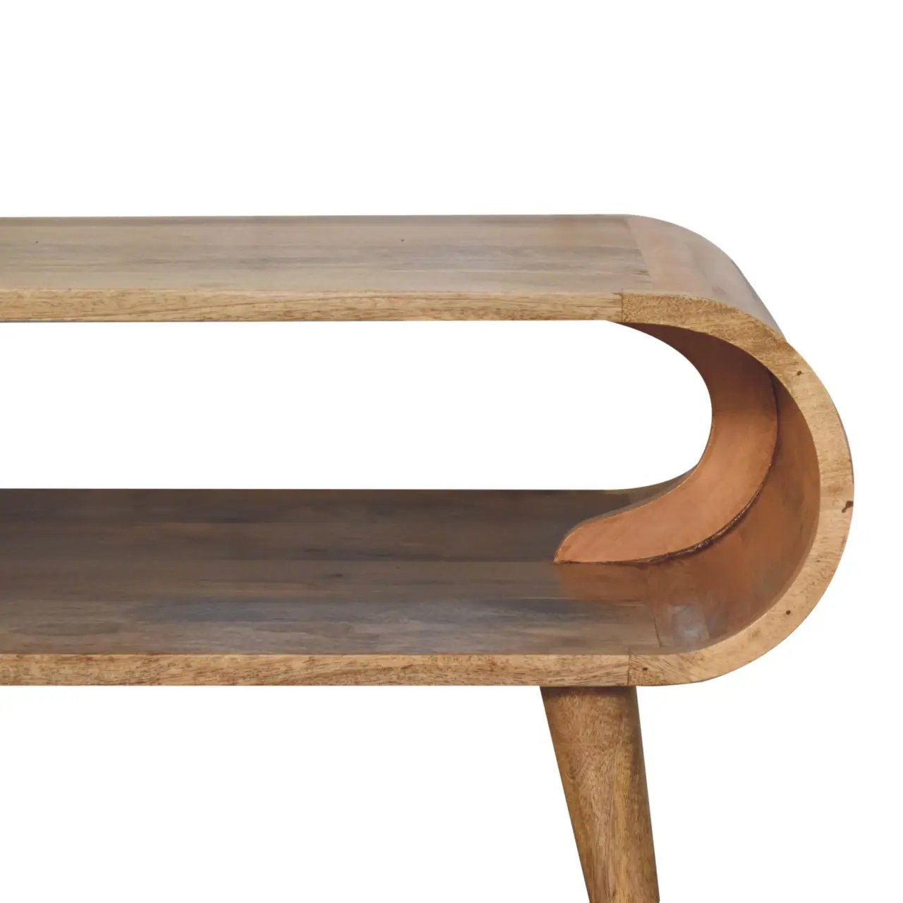 Solid Wood Open Oak-ish Coffee Table, Nordic Legs by HouseOfZazla