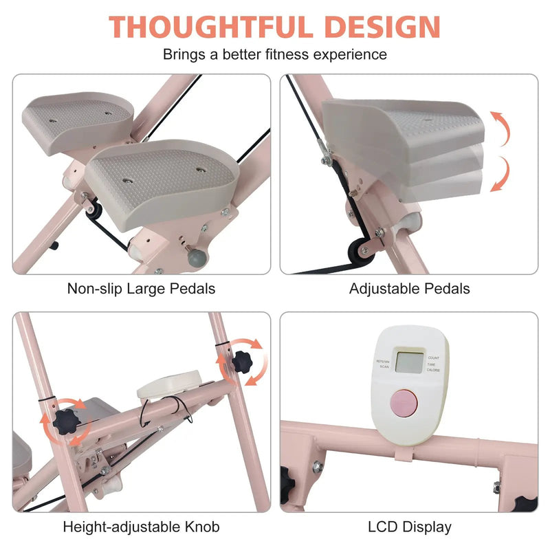 Stair Stepper Folding Vertical Cardio Exercise Climber by HouseOfZazla
