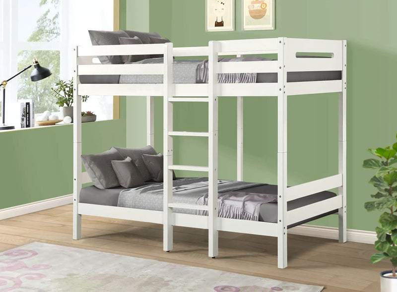 Esin - Twin Twin Bunk Bed - White by HouseOfZazla