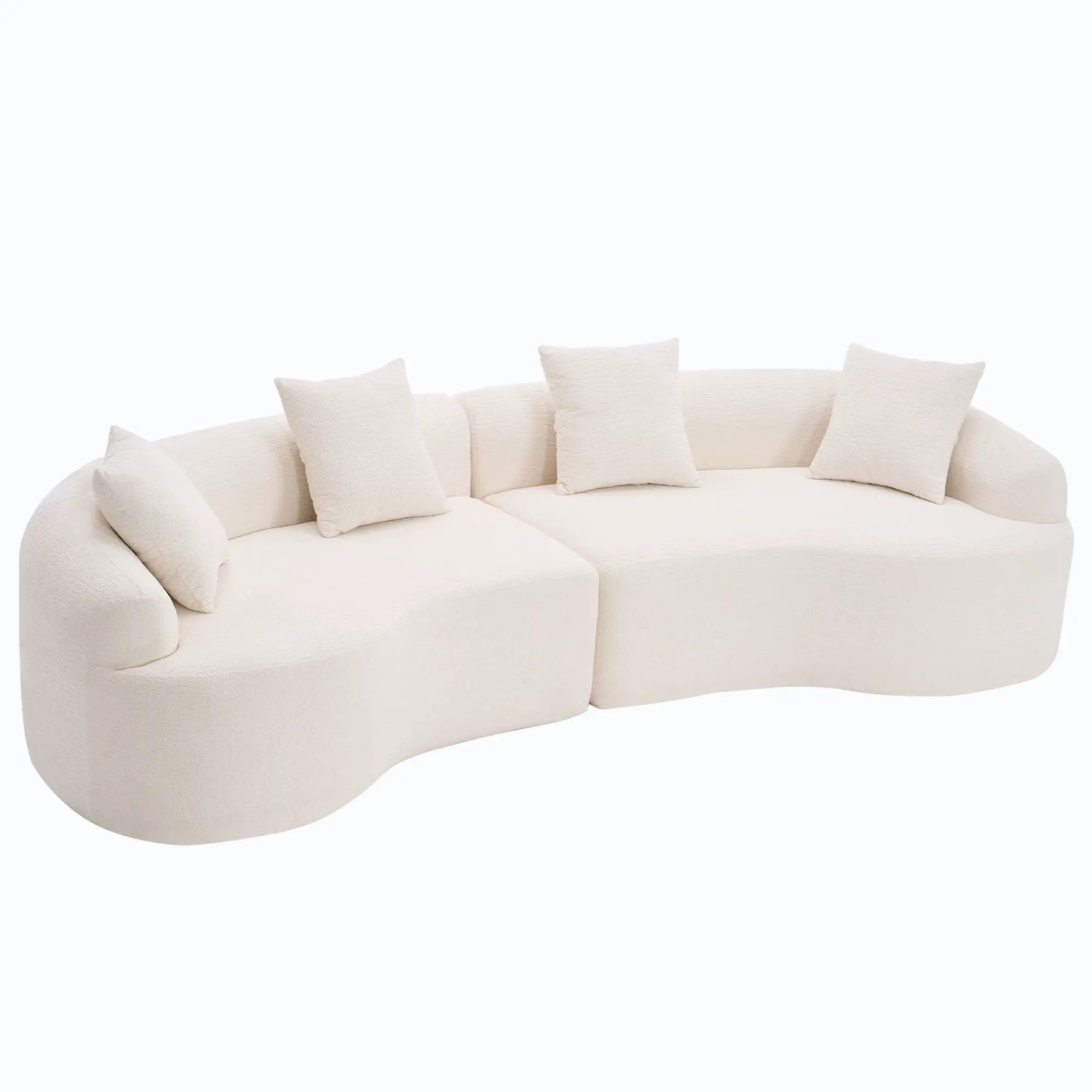 4 Seater Sofa With Fabric, 30D, 60 Hardness Full Sponge, 4 Pillow For Living Room, Home Furniture Sleeper Sectional Sofa For Apartment by Unique Piece Furniture