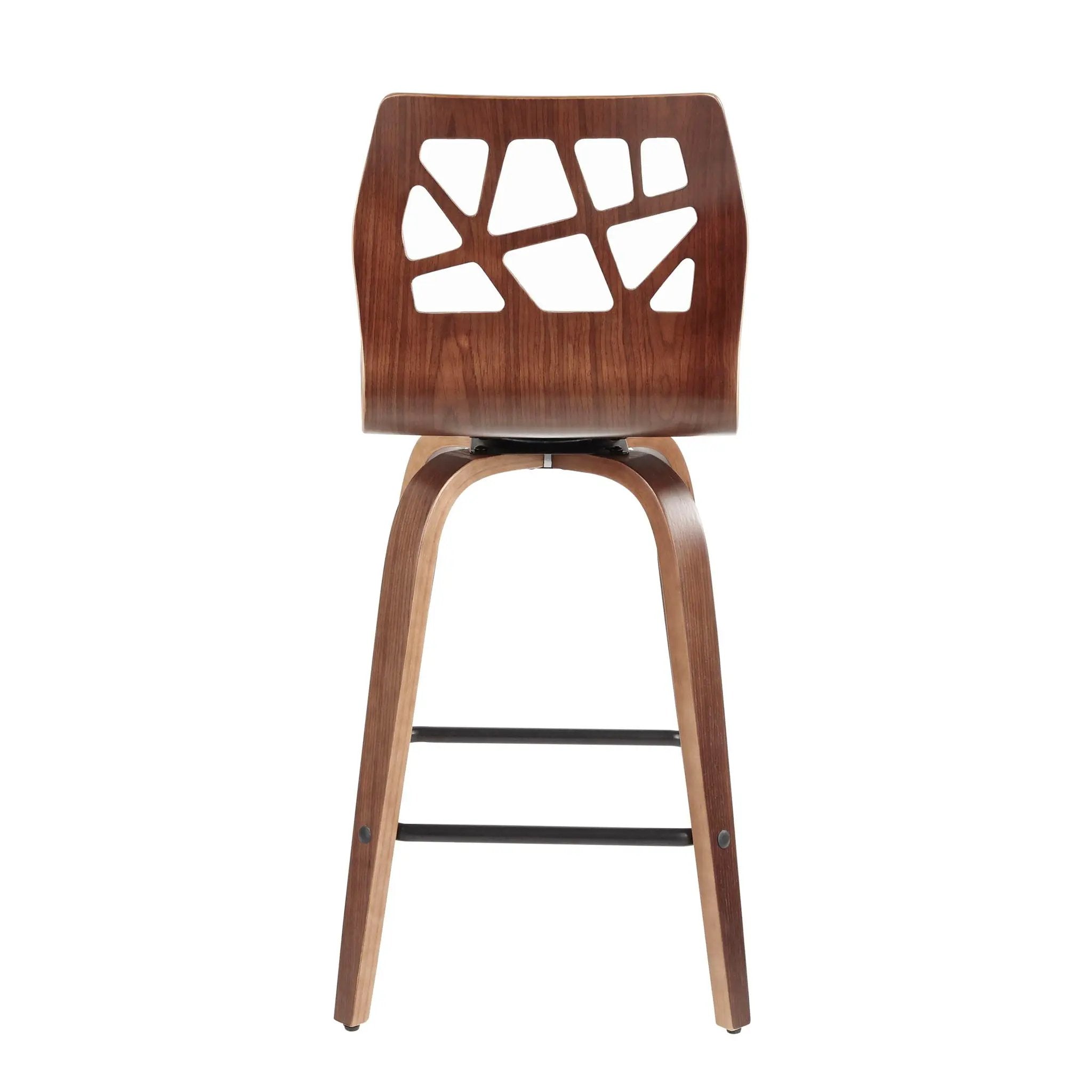 Folia - Mid Century Modern Fixed Height Counter Stool With Swivel (Set of 2) by HouseOfZazla