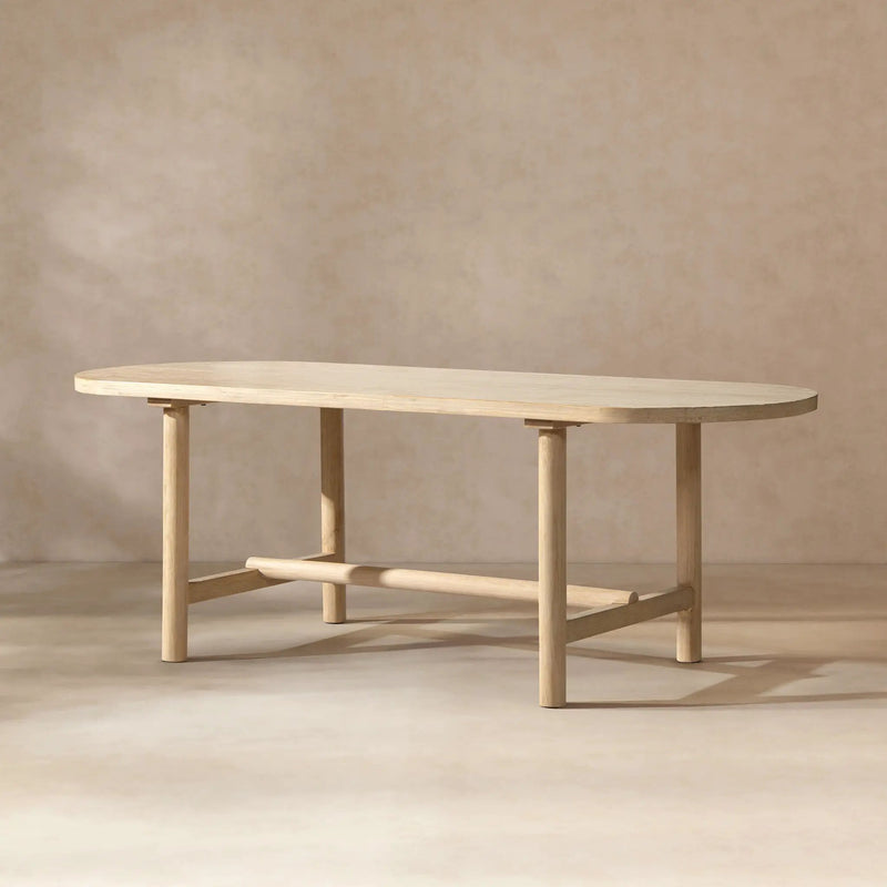 Milo - 8 Seat Oval Dining Table - Natural by HouseOfZazla