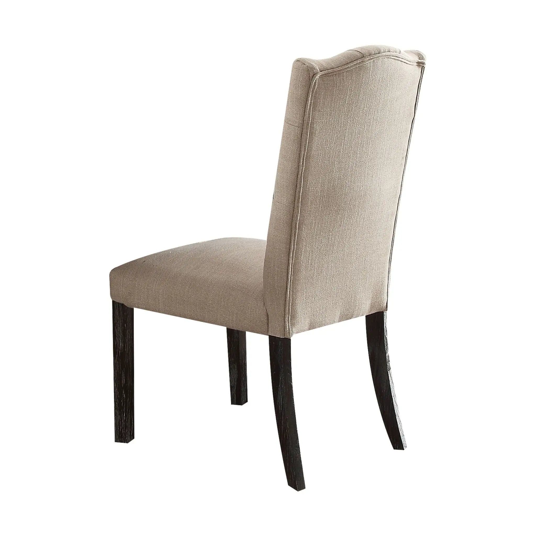 Gerardo - Linen Weathered Dining Chair (Set of 2) - Beige by HouseOfZazla