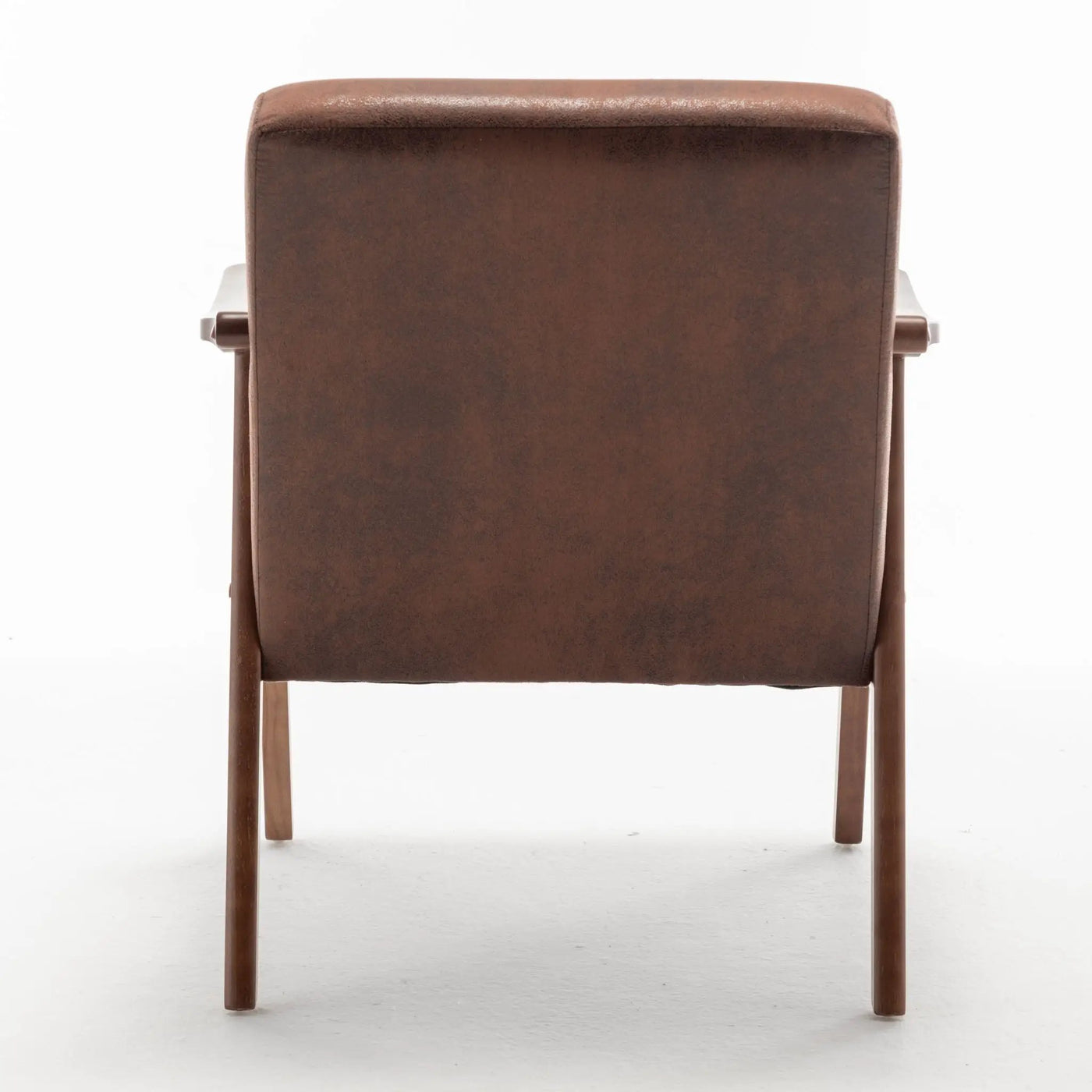 Mid Century Modern Accent Chair With Solid Wood Frame And Extra Thick Backrest by HouseOfZazla