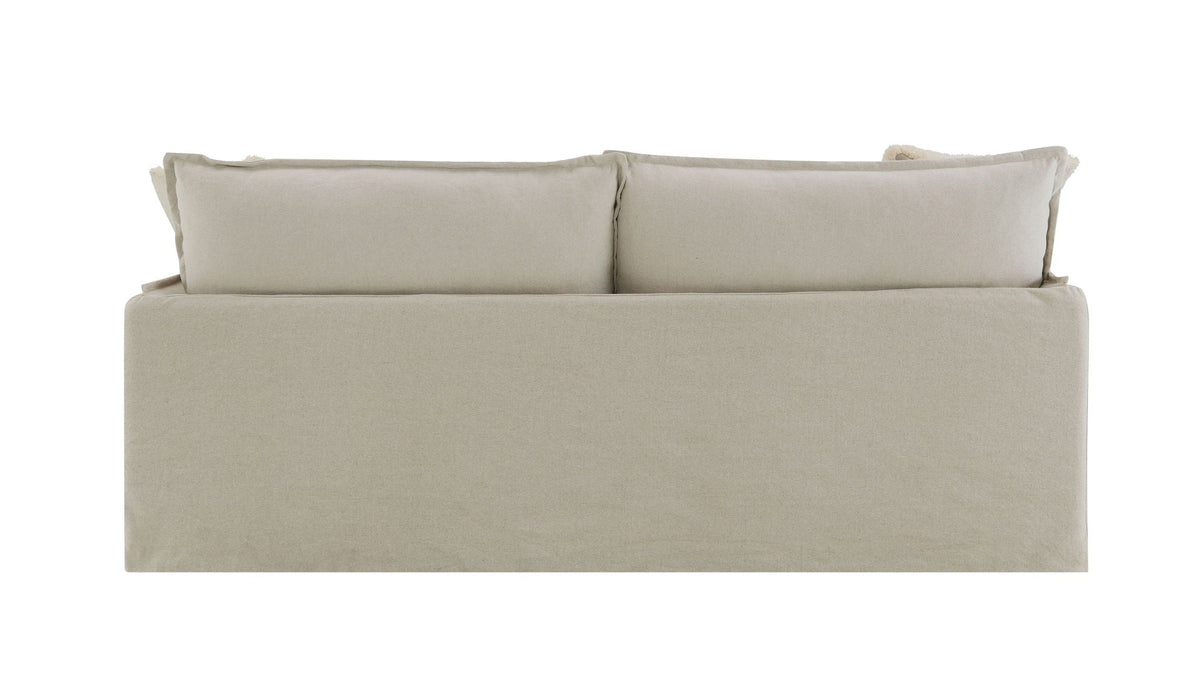 Pattern Linen Sofa with Feather Down Cushions - Beige, photo 6 of 11