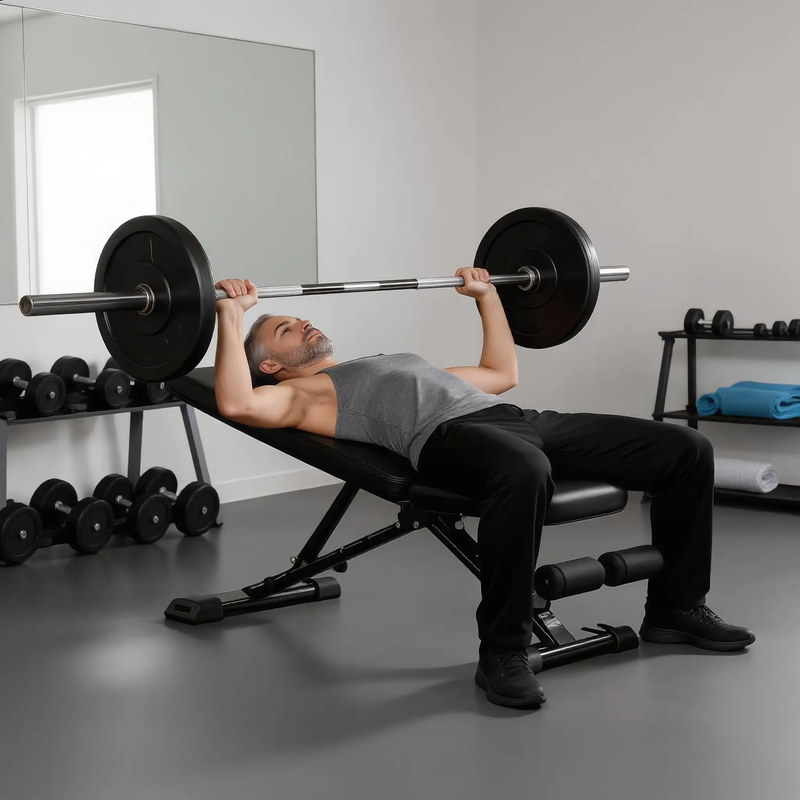 Adjustable Weight Bench with Resistance Bands by HouseOfZazla