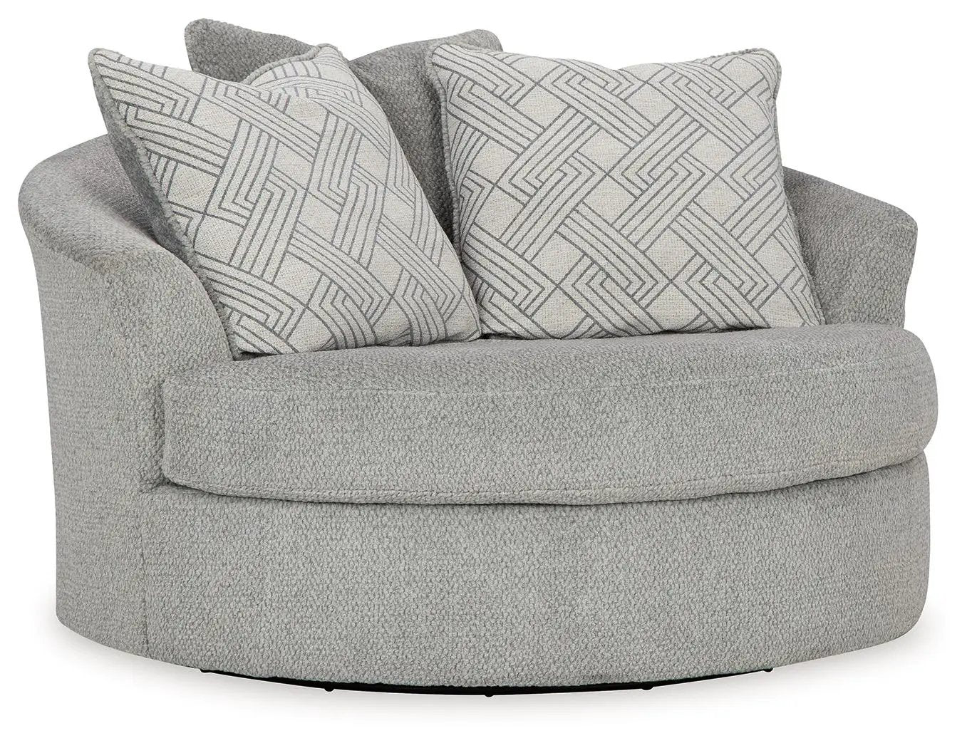 Casselbury - Oversized Swivel Accent Chair - Cement by Unique Piece Furniture