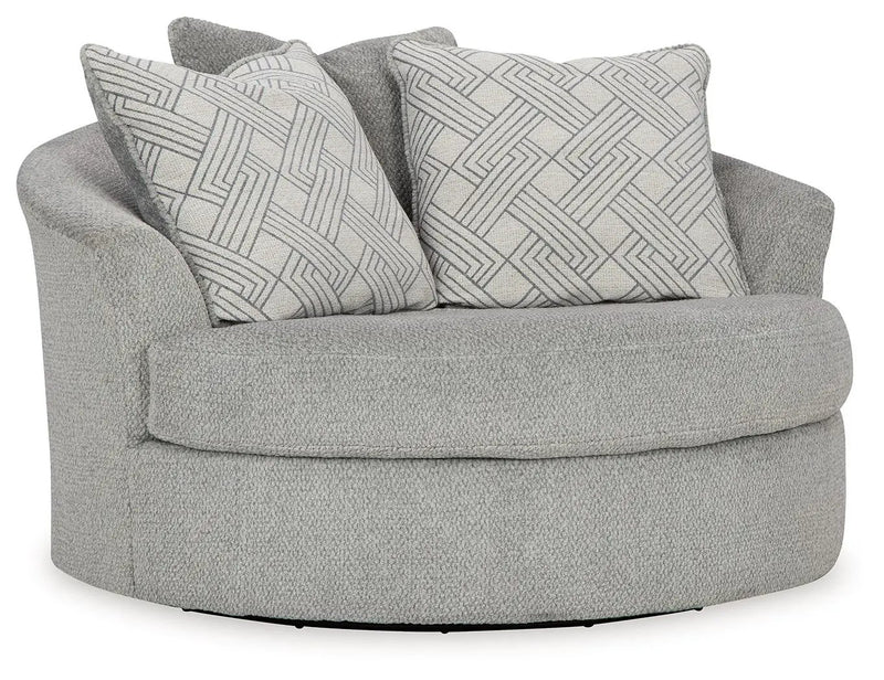 Casselbury - Oversized Swivel Accent Chair - Cement by Unique Piece Furniture