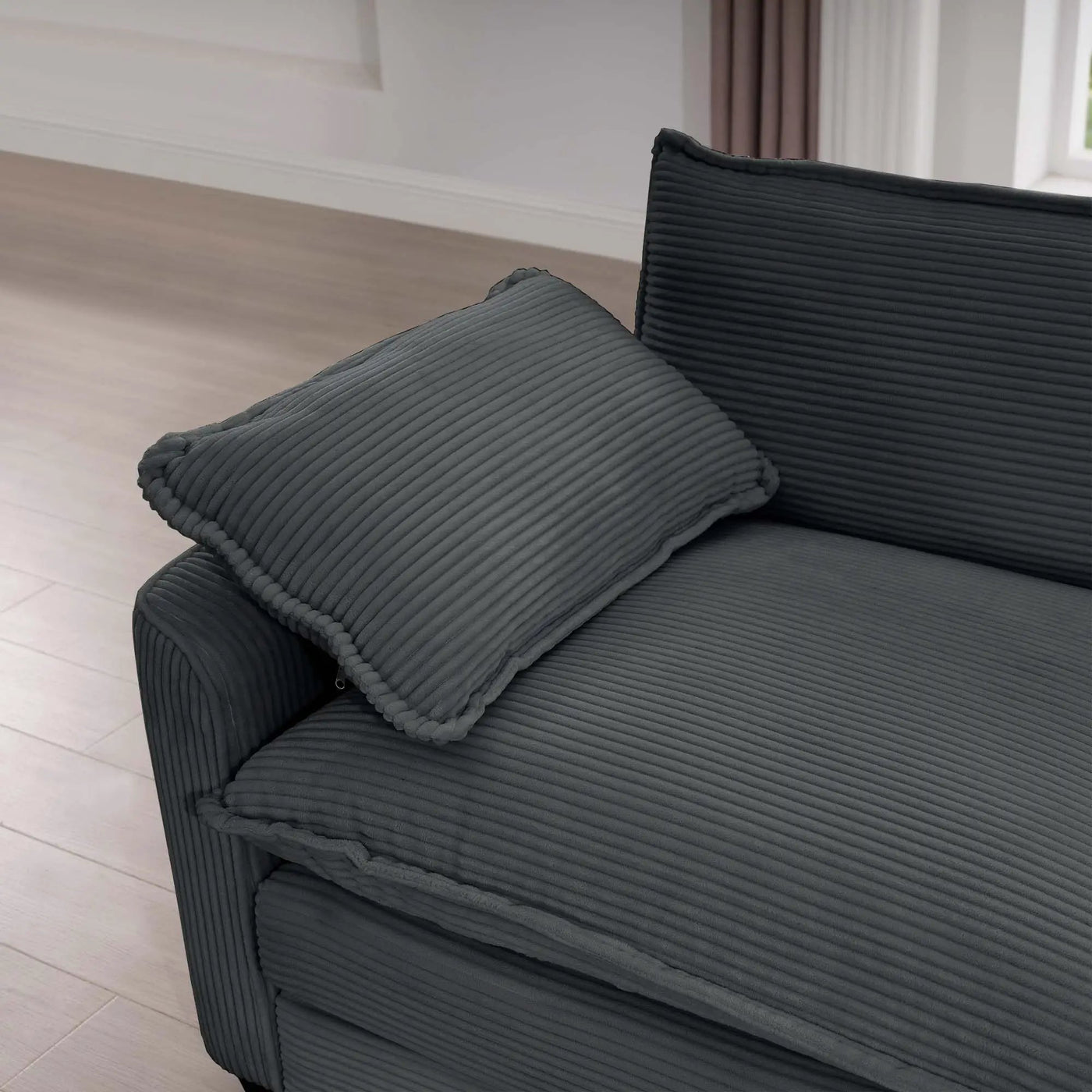 Classic Modern Comfortable Single Chair Deep Seat Sofa With Footstool by HouseOfZazla