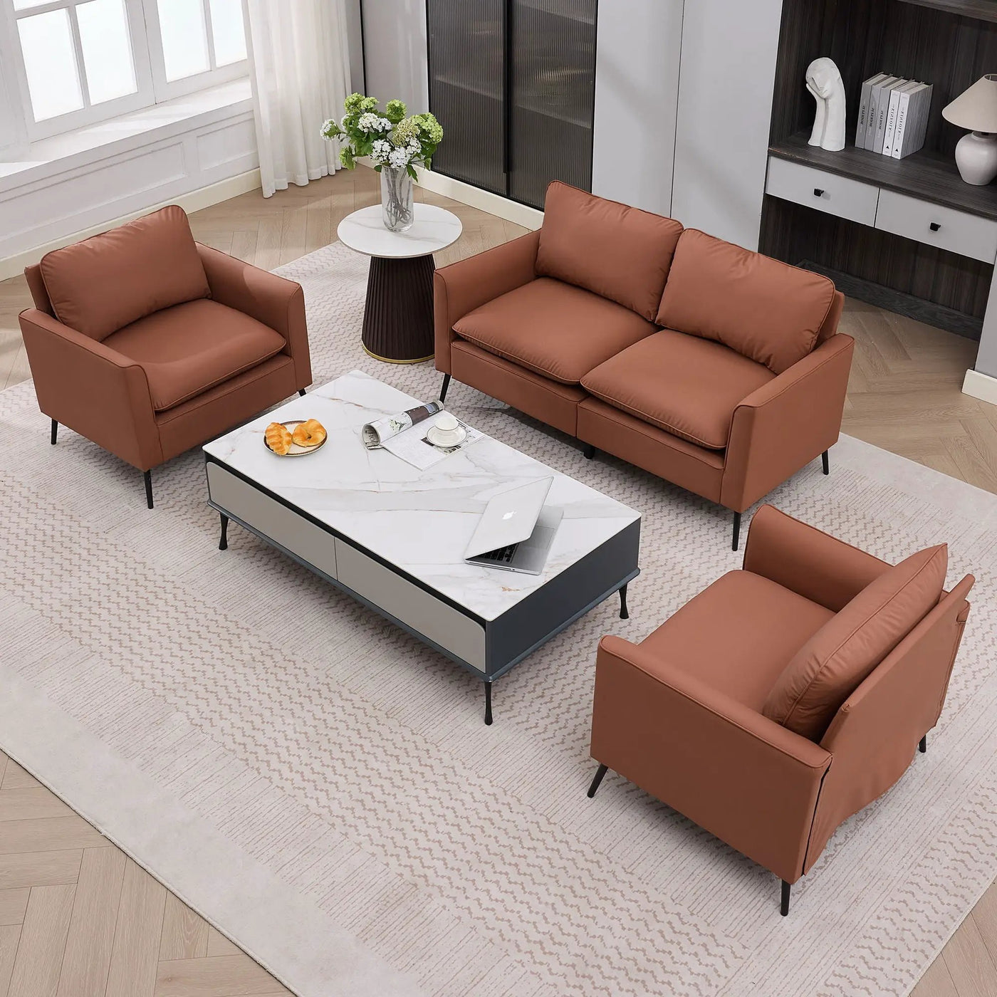 Upholstered Loveseat, For Living Room by HouseOfZazla