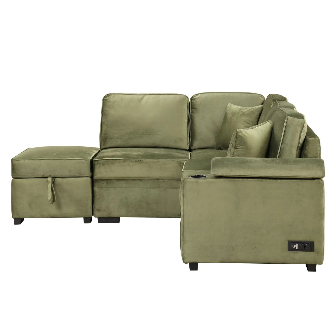 Sleeper Sofa Bed, 2 In 1 Pull Out Sofa Bed L Shape Couch With Storage Ottoman For Living Room, Bedroom Couch And Small Apartment by HouseOfZazla