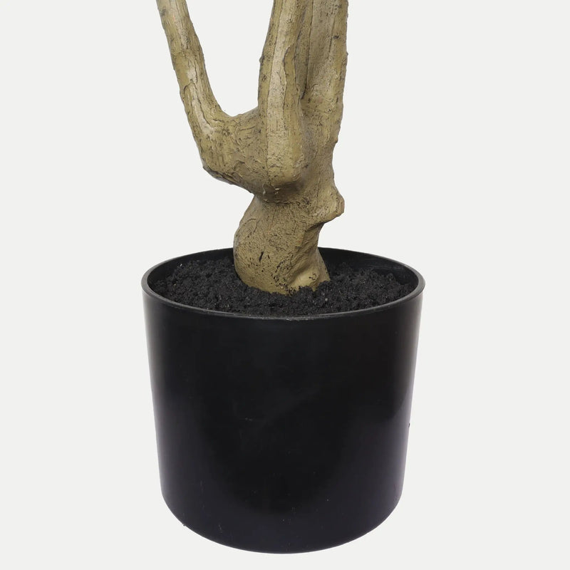 Lifelike Artificial Olive Tree With Plastic Pot For Home Living Room Decor - Green Leaves by Unique Piece Furniture
