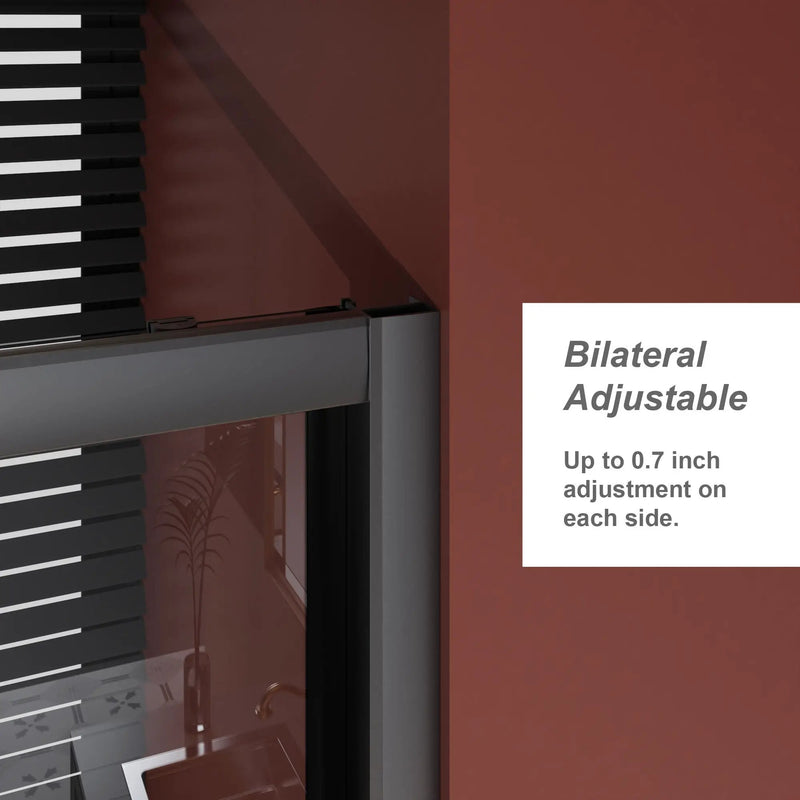 Sliding Shower Door For Bathtub - Matt Black by HouseOfZazla