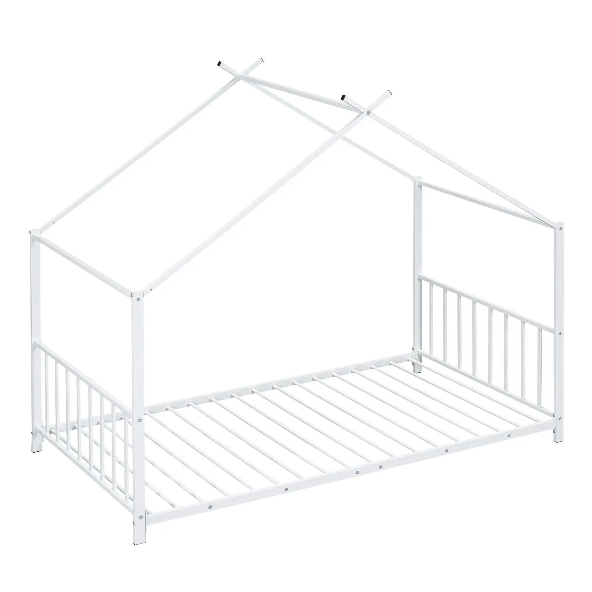 Metal House Platform Bed With Modern Design And Durable Frame by HouseOfZazla