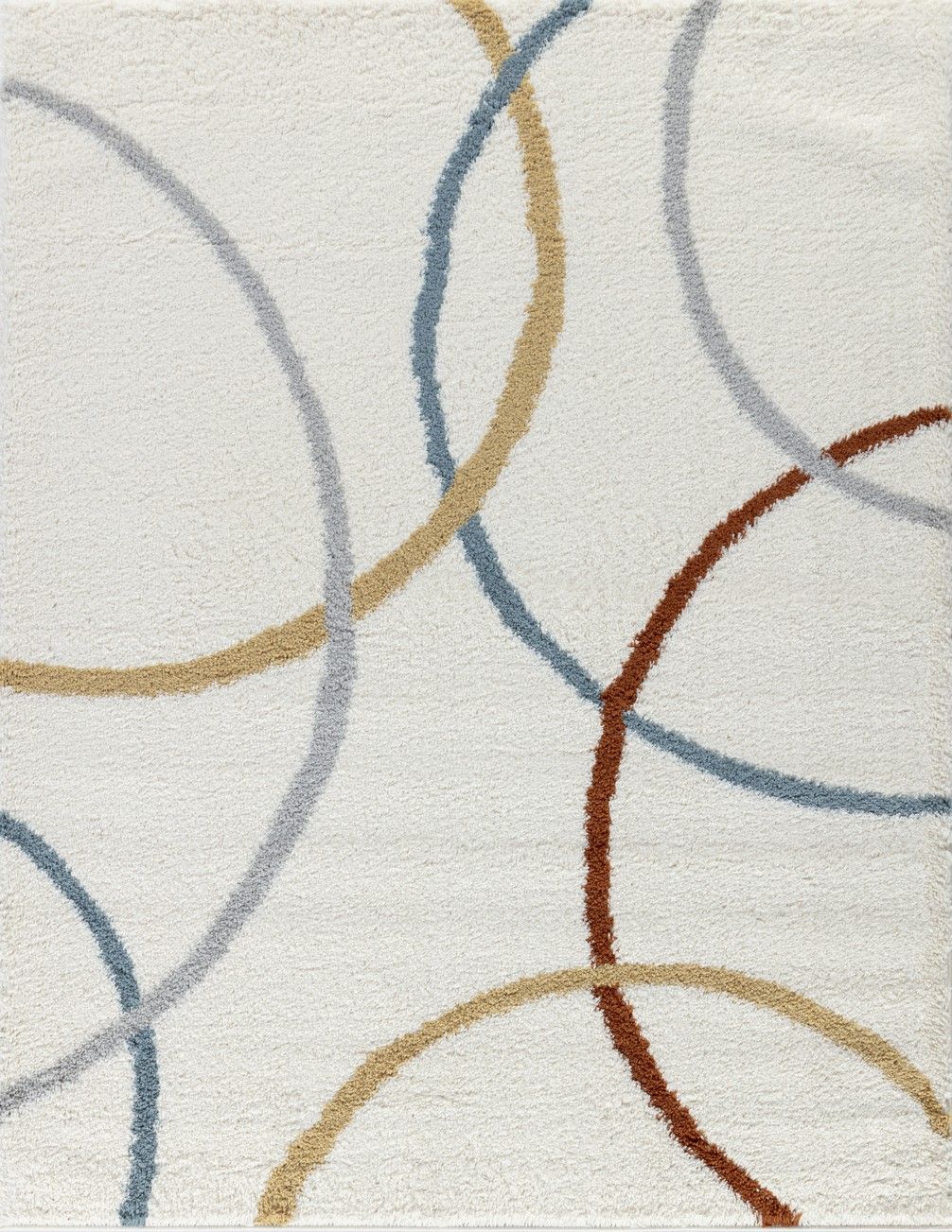 Loft Shag - 5' 3" X 7' Polypropylene Shaggy Area Rug - Ivory by HouseOfZazla