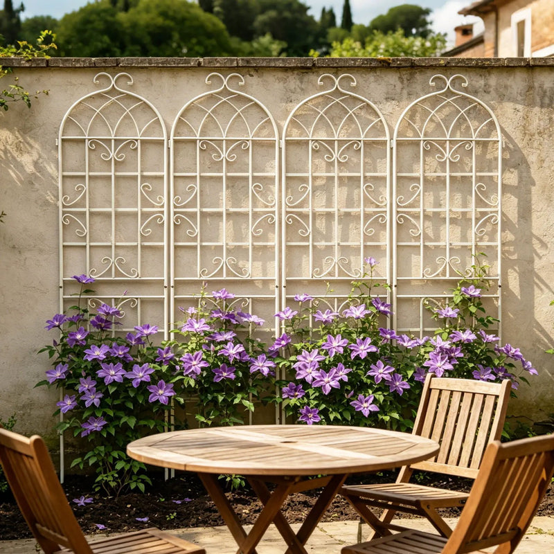 Metal Garden Rustproof Trellis For Climbing Plants Outdoor Flower Support by Unique Piece Furniture