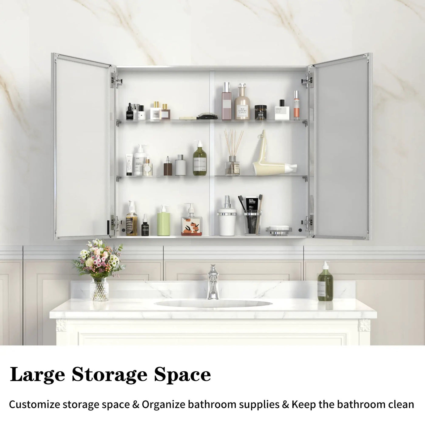 Medicine Cabinet, Wall Mounted Bathroom Mirror With Storage by HouseOfZazla