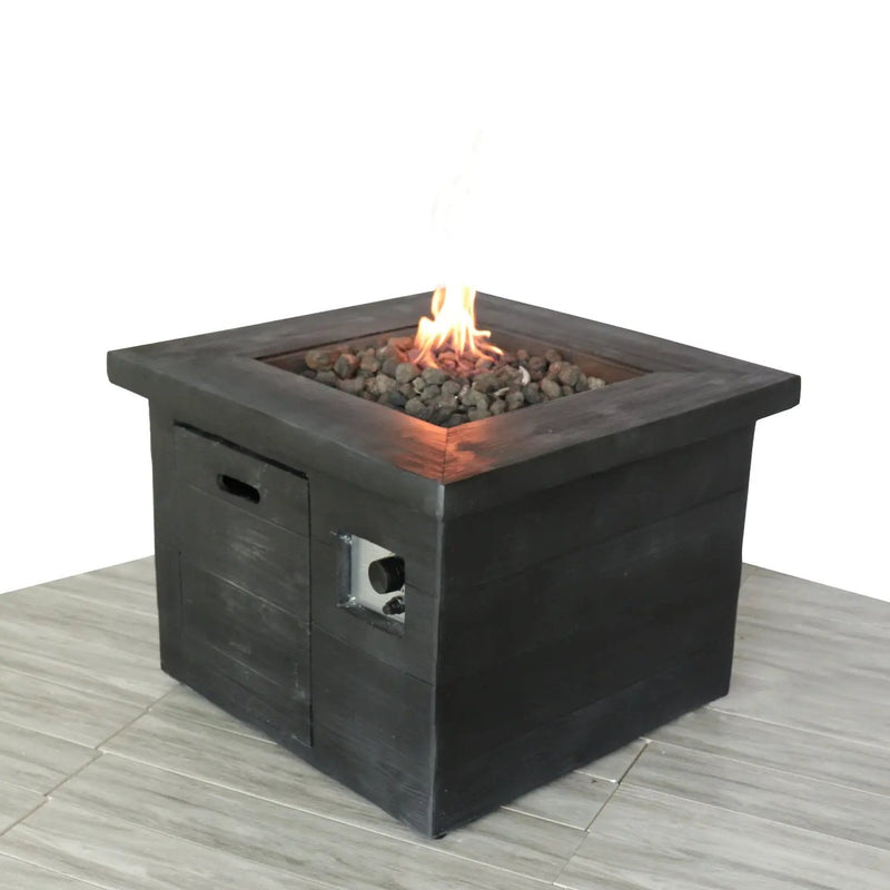 Fiber Reinforced Propane / Natural Gas Fire Pit Table - Charcoal by HouseOfZazla