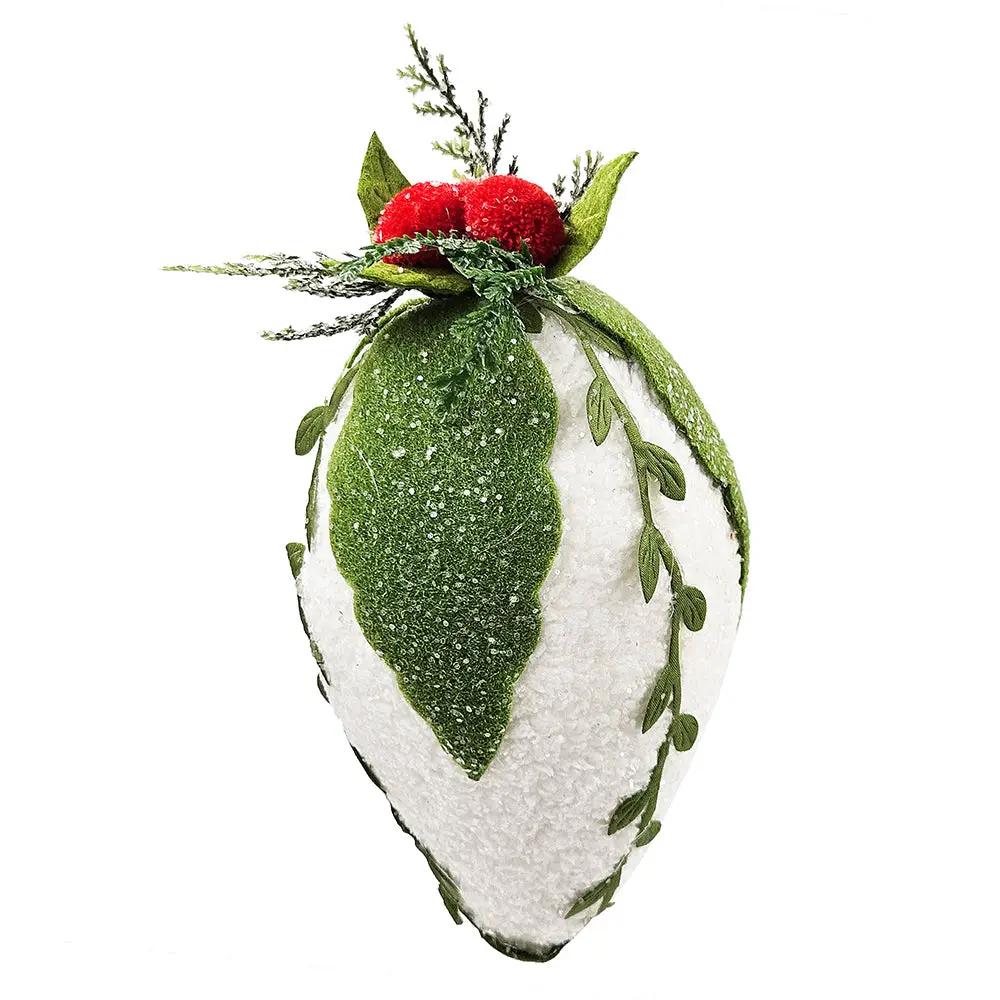 7" Iced Pinecone Ornaments – Set of 6 by HouseOfZazla