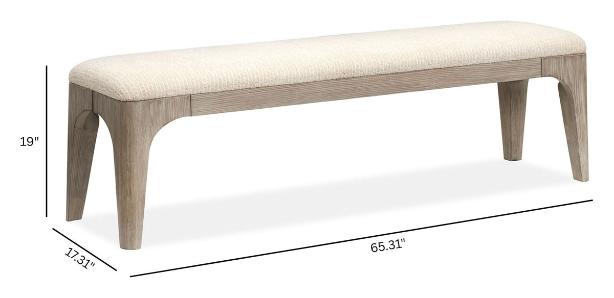 Braelyn - Long Bench - Dorian Gray, photo 2 of 7