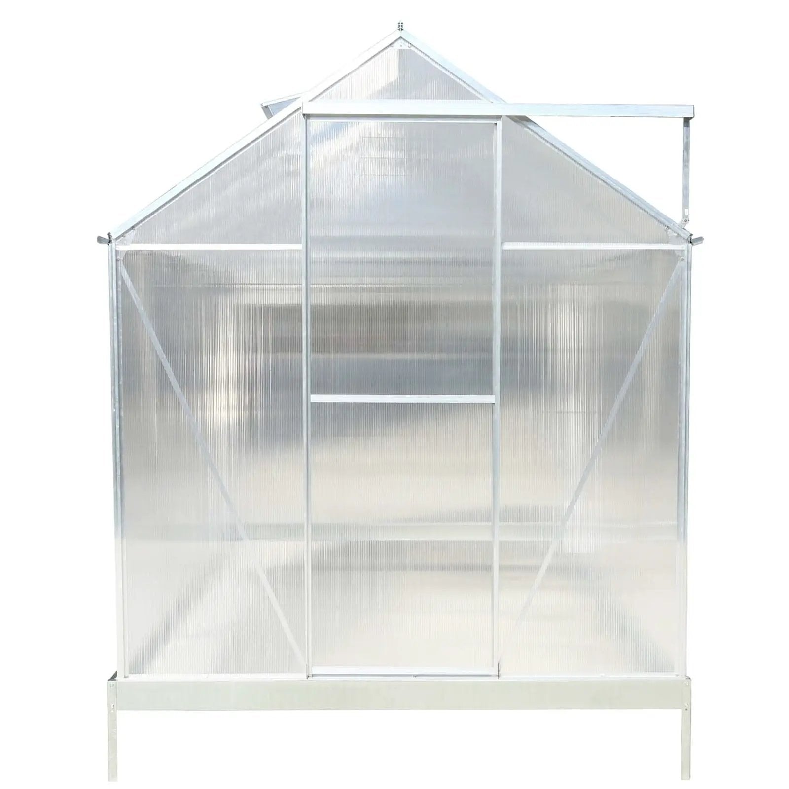 Polycarbonate house, Heavy Duty Outdoor Aluminum Walk-In House Kit With Rain Gutter, Vent And Door For Backyard Garden by HouseOfZazla