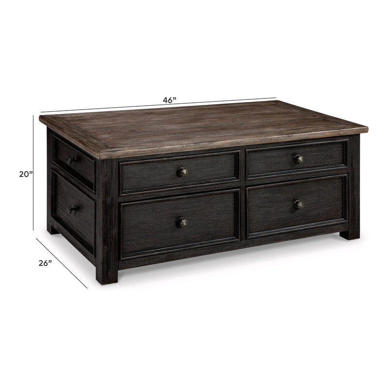 Tyler Creek - Lift Top Cocktail Table - Grayish Brown / Black, photo 4 of 7