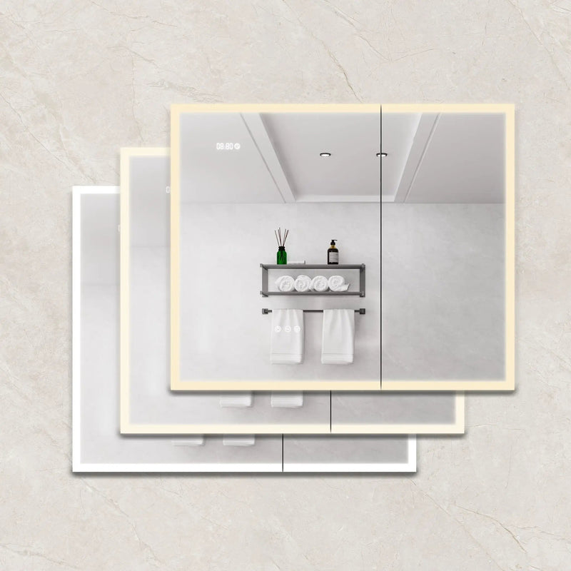 Bathroom Medicine Cabinet With Lights, LED Medicine Cabinet With Mirror, Lighted Medicine Cabinet With Defogger by Unique Piece Furniture