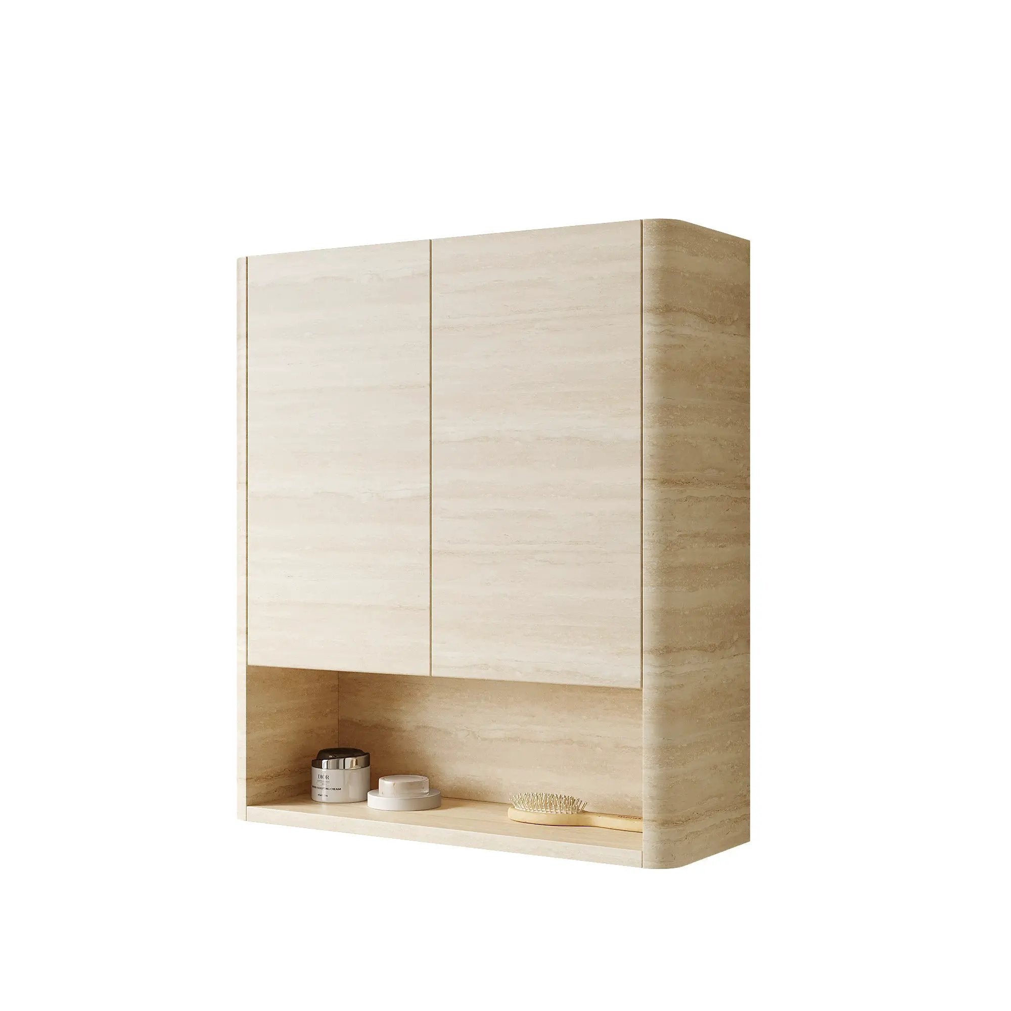 ZUNO 26" Wall-Mounted Bathroom Cabinet with Doors and Shelf by HouseOfZazla