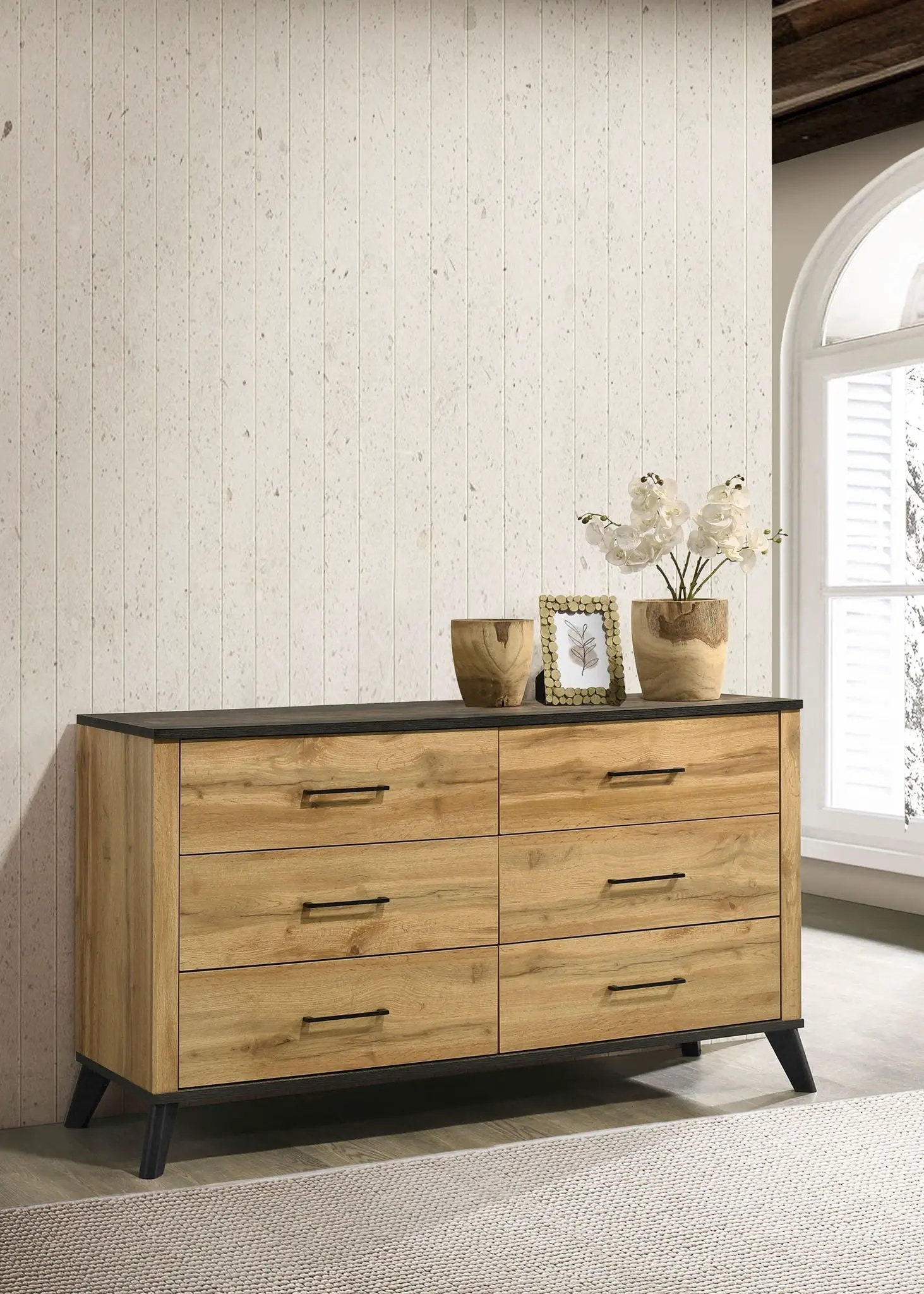 Kaywood 6-drawer Dresser Cabinet Natural Pine by Unique Piece Furniture