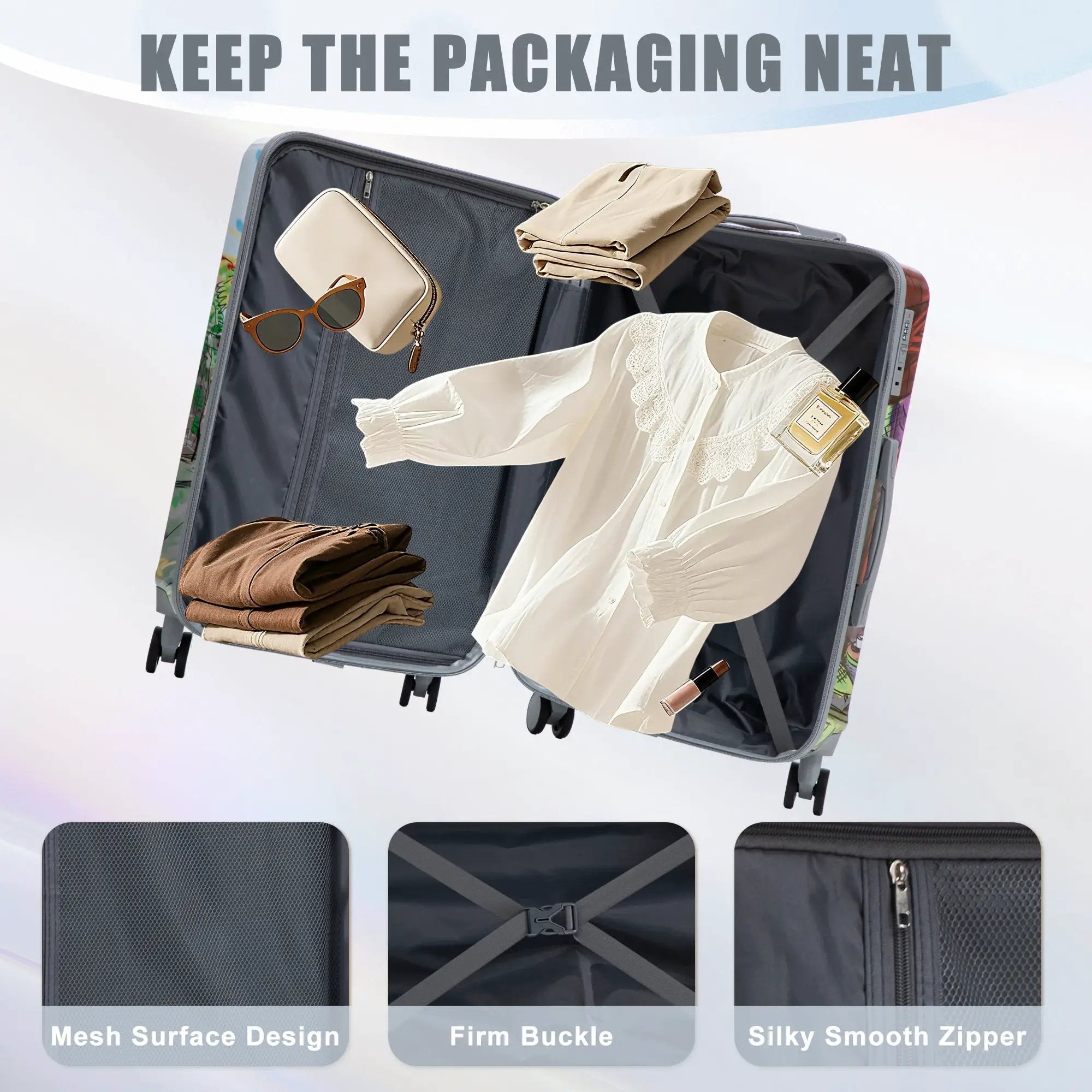 3-Piece PC Spinner Wheel Luggage Set by HouseOfZazla