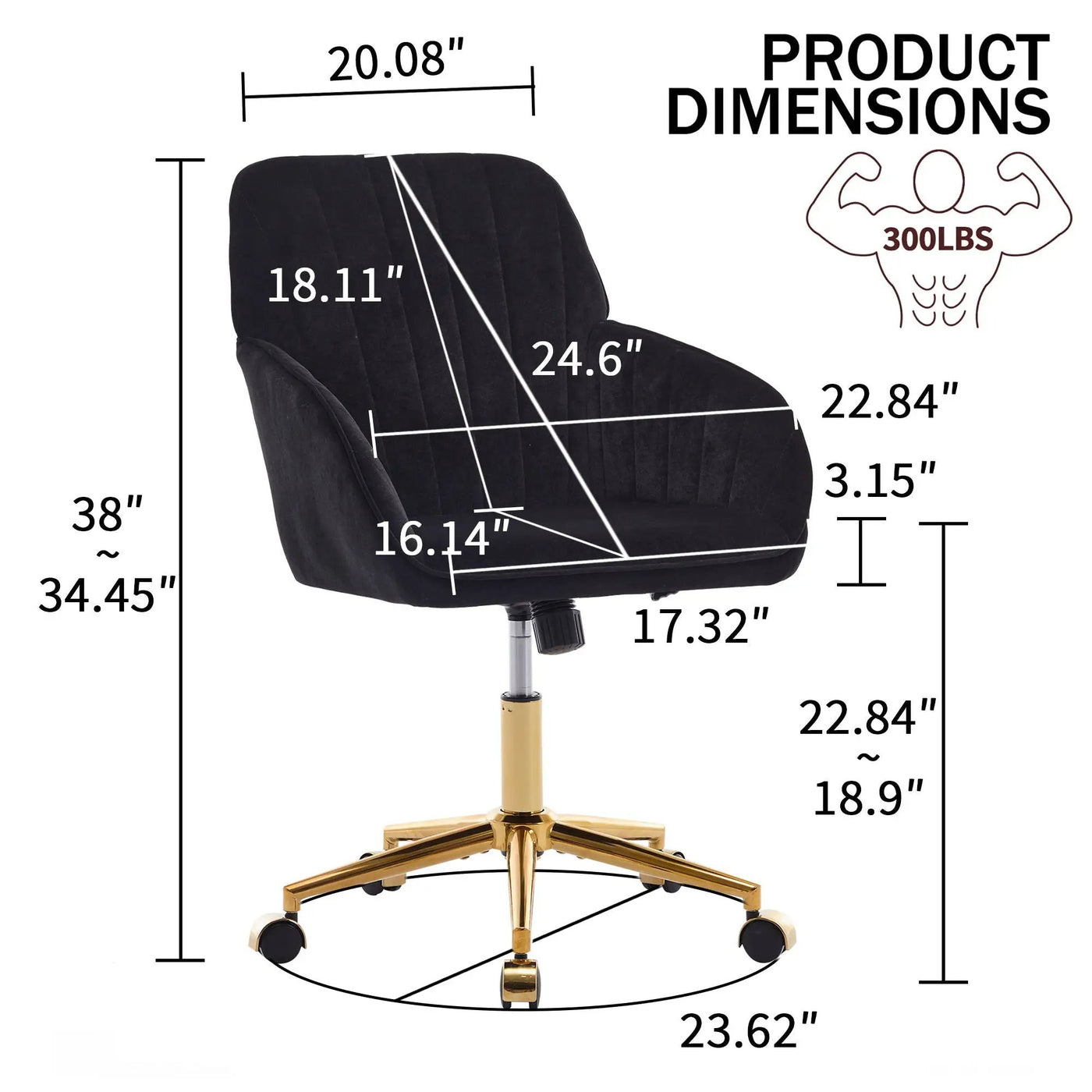 Adjustable Ergonomic Swivel Office Chair by HouseOfZazla