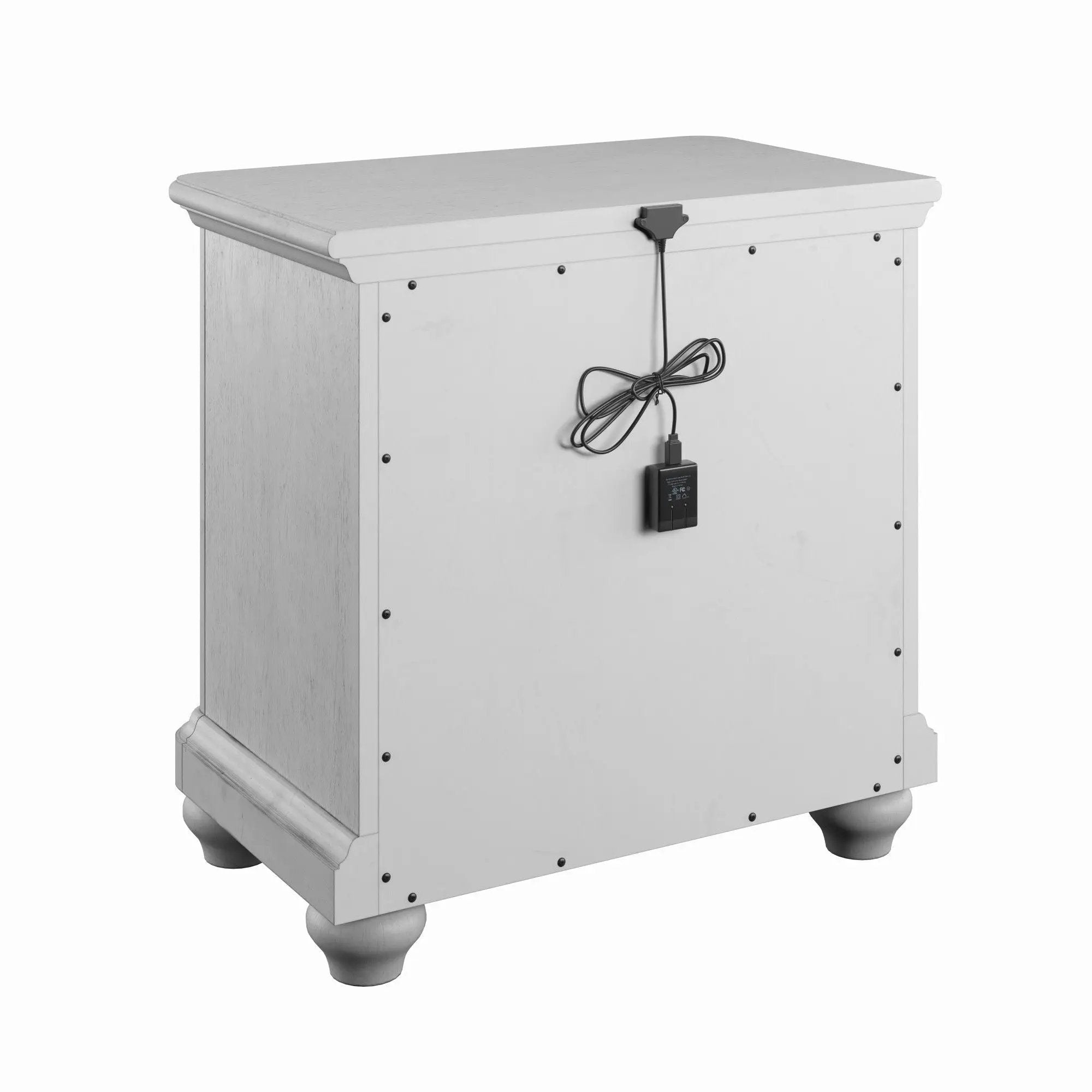 3 Drawer Nightstand With USB - Gray - Wood by Unique Piece Furniture