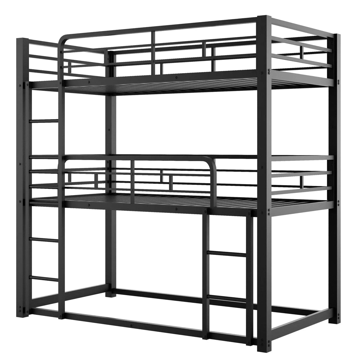 Triple Bunk Bed With Sturdy Construction And Space Saving Design by HouseOfZazla