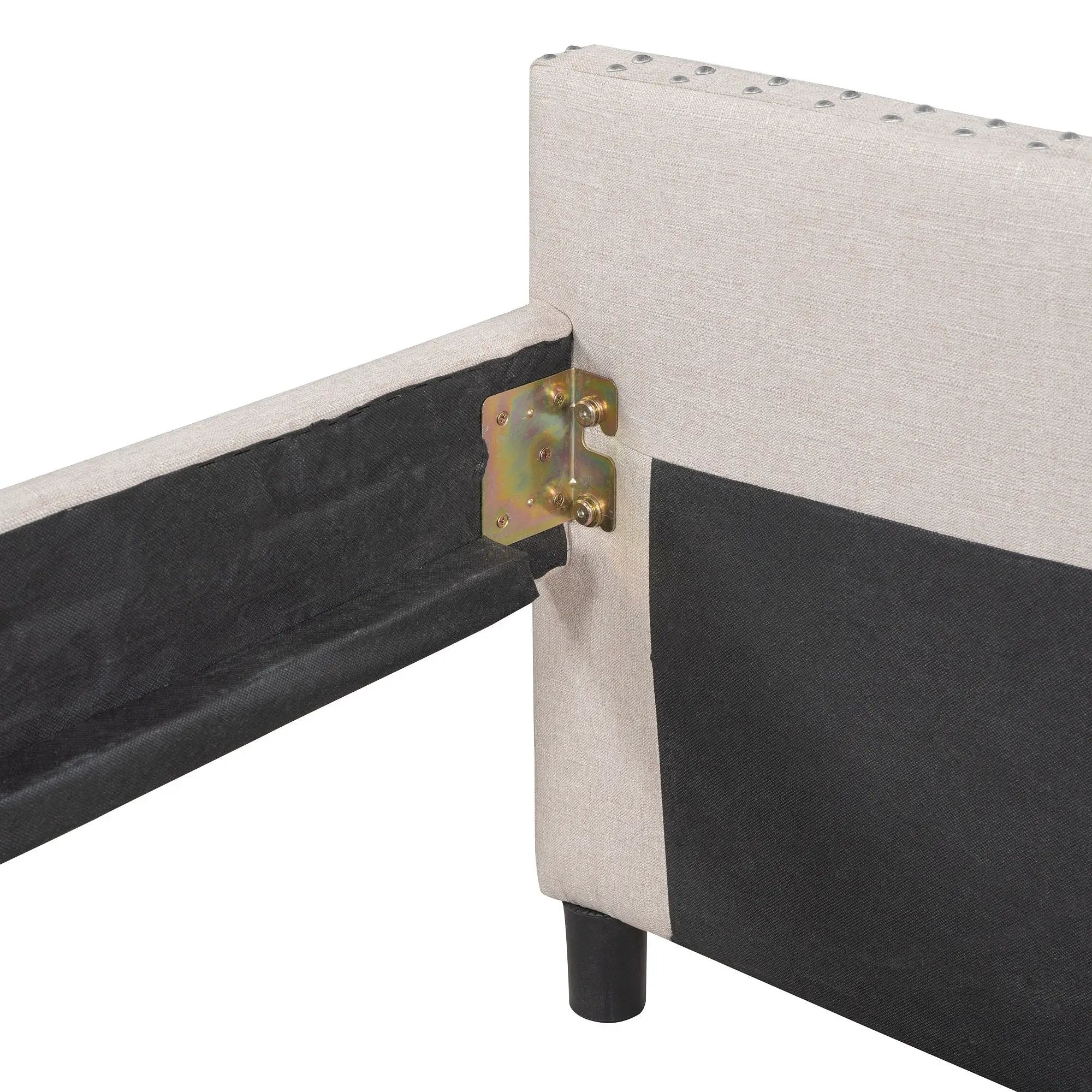 Upholstered Daybed With Two Drawers, Wood Slat Support by HouseOfZazla