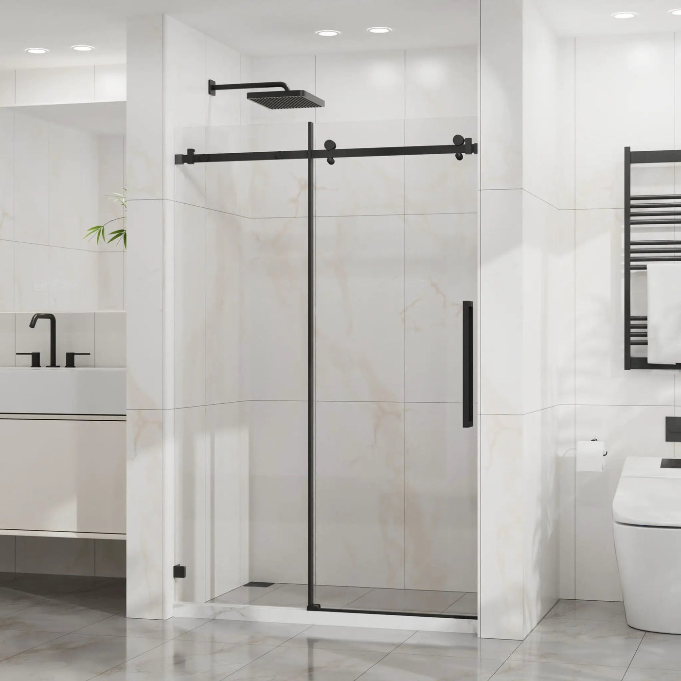 Frameless Tub Sliding Shower Door With Easy Clean Coating by HouseOfZazla