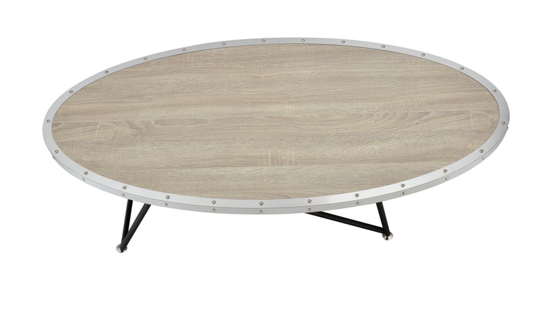 Allis Weathered Oval Coffee Table by HouseOfZazla