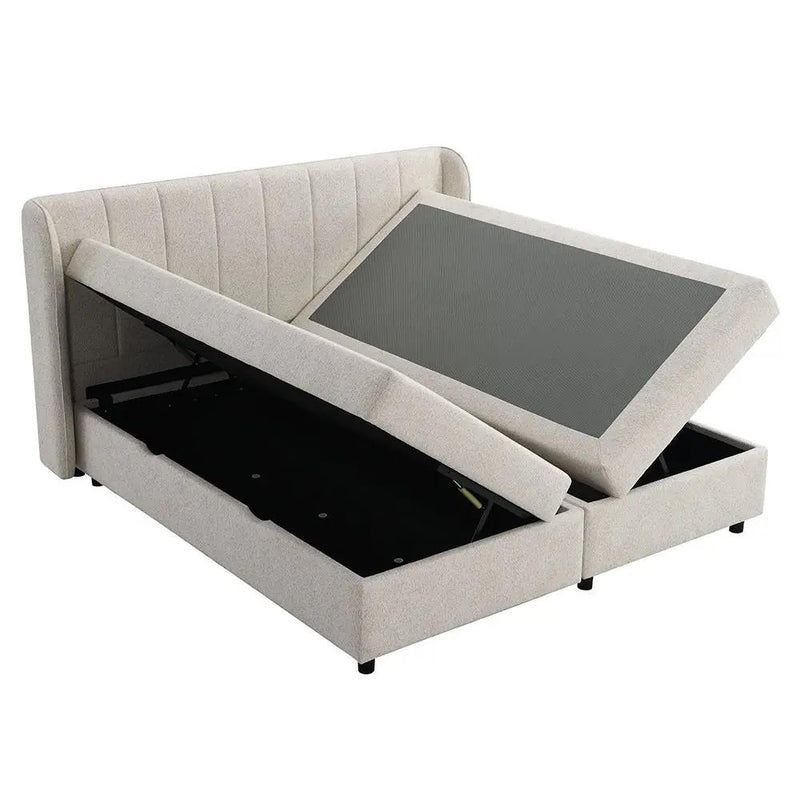 Adonia - Queen Bed With Storage - Beige by Unique Piece Furniture