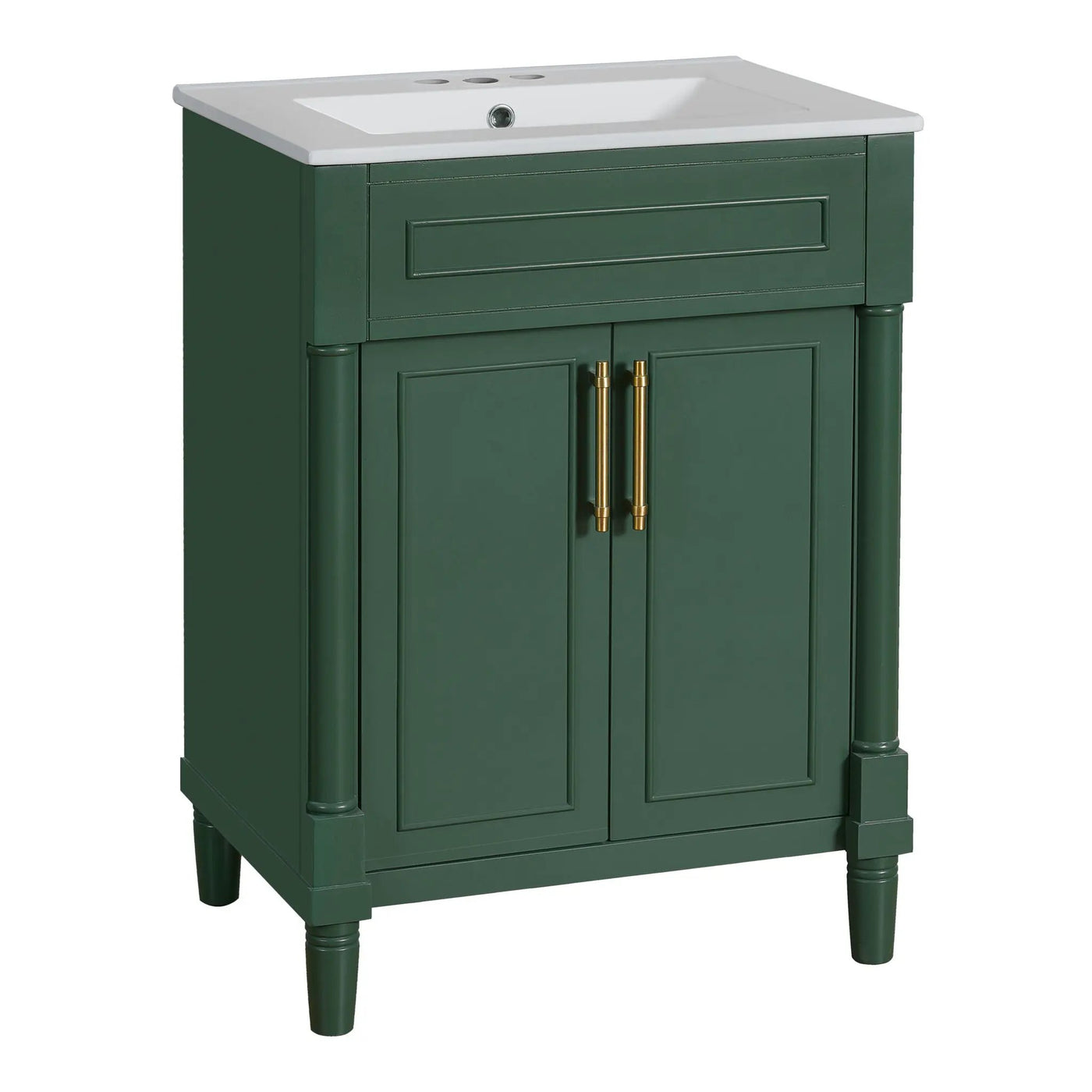 Bathroom Vanity With Integrated Sink and 2 Door Cabinet by HouseOfZazla