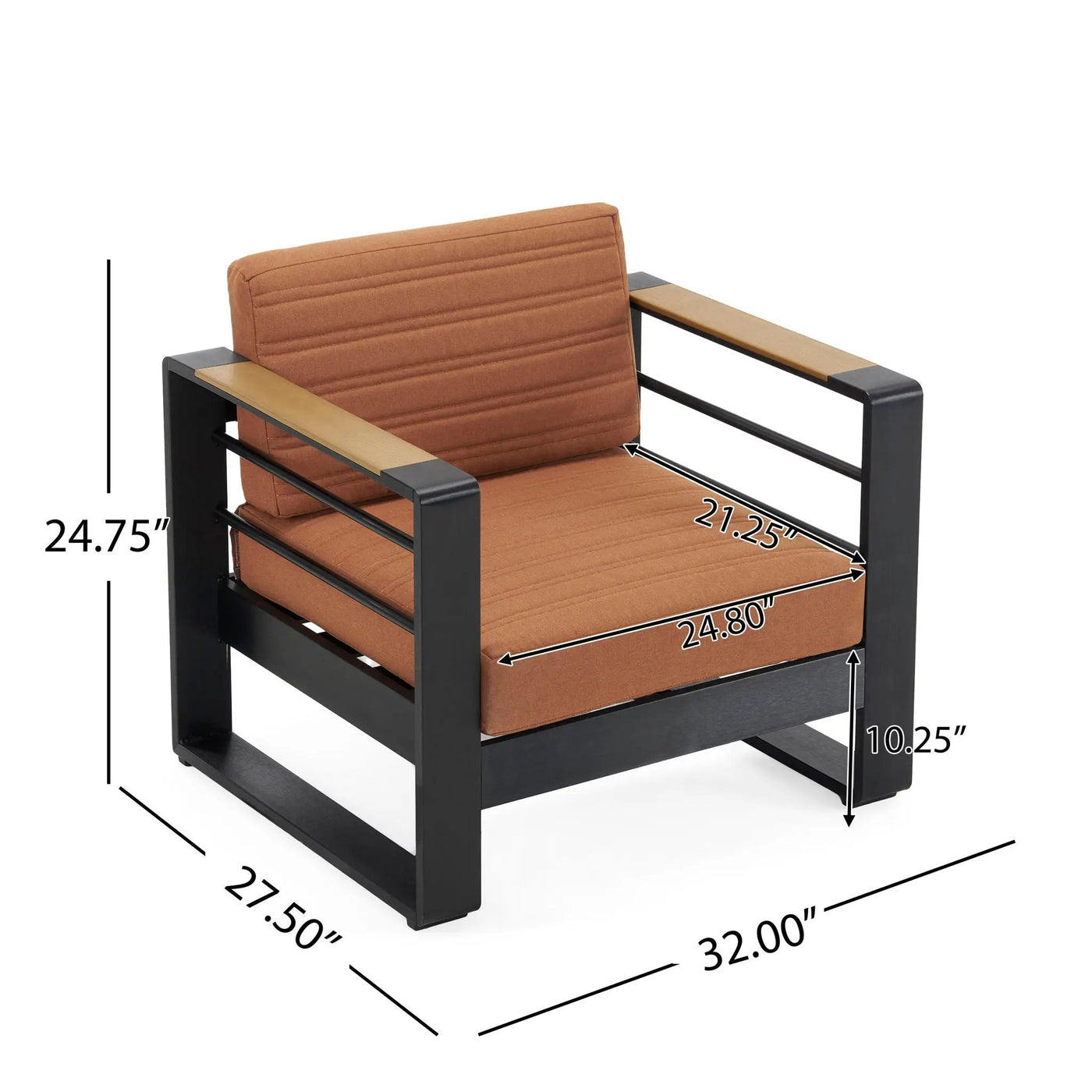 Giovanna Club Chair Set With Aluminum Frame by HouseOfZazla
