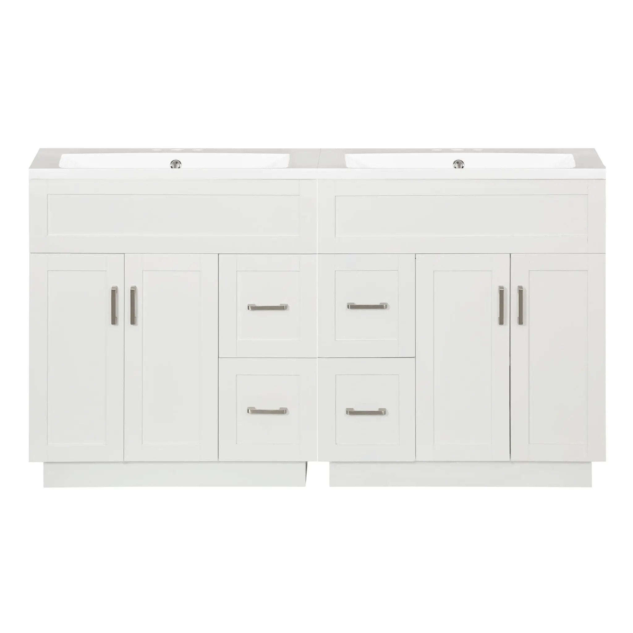 Bathroom Vanity With 2 Doors, 2 Drawers, Adjustable Shelf, Hidden Slides & Soft Close Hinges