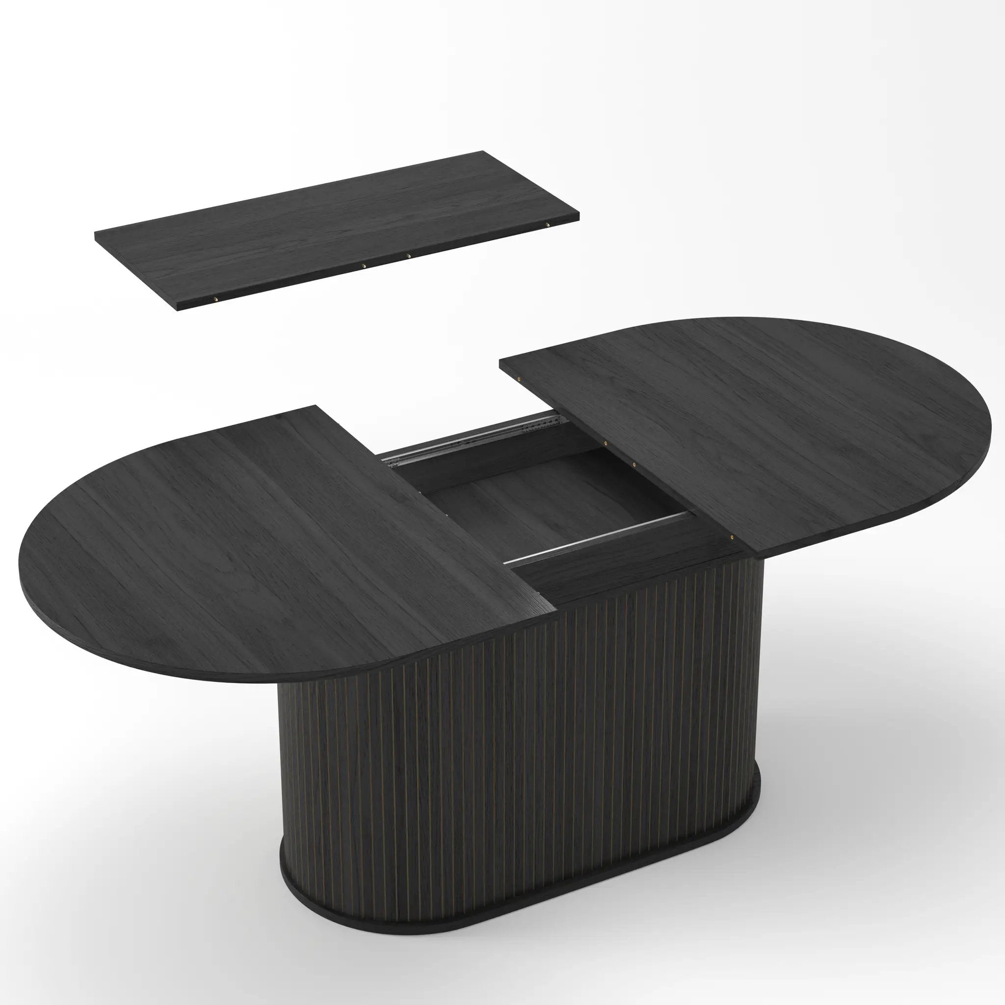 55.11'-70.86' Extendable Dining Table with Striped Legs by HouseOfZazla