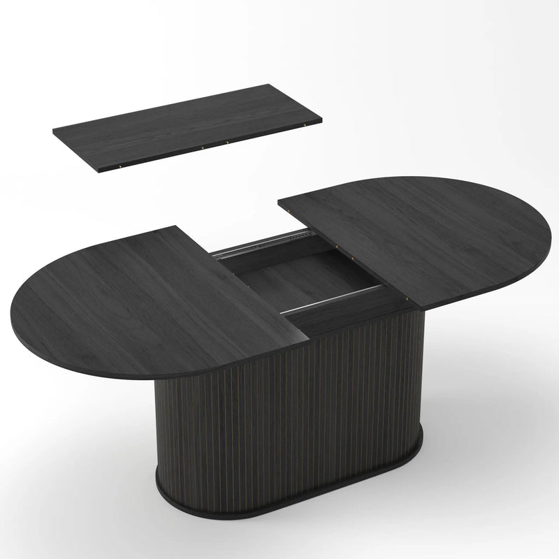 55.11'-70.86' Extendable Dining Table with Striped Legs by HouseOfZazla