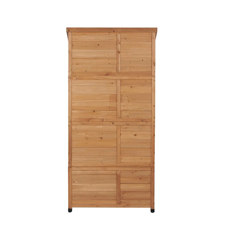 Outdoor Storage Shed With Vertical Tool Cabinet For Backyard by HouseOfZazla