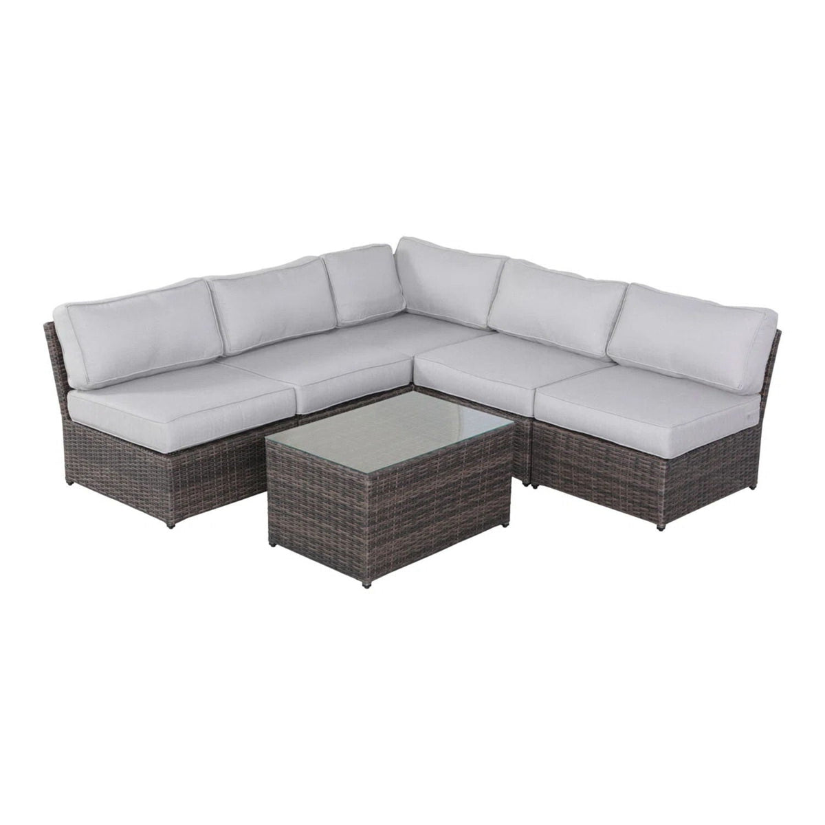 Comfortable Modern Patio Rattan Sectional Set With Cushions, photo 26 of 40