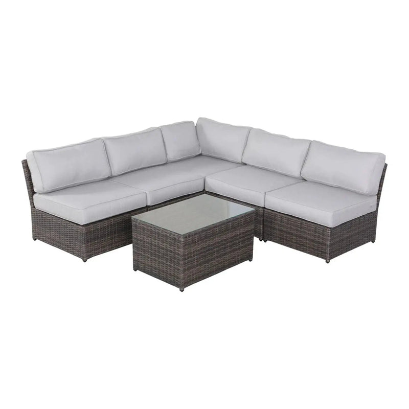 Comfortable Modern Patio Rattan Sectional Set With Cushions by Unique Piece Furniture
