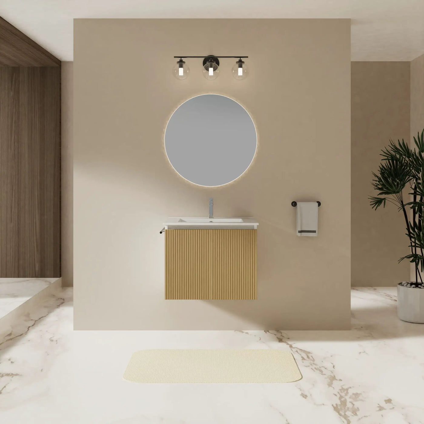 Floating Bathroom Vanity Combo, Towel Rack by HouseOfZazla