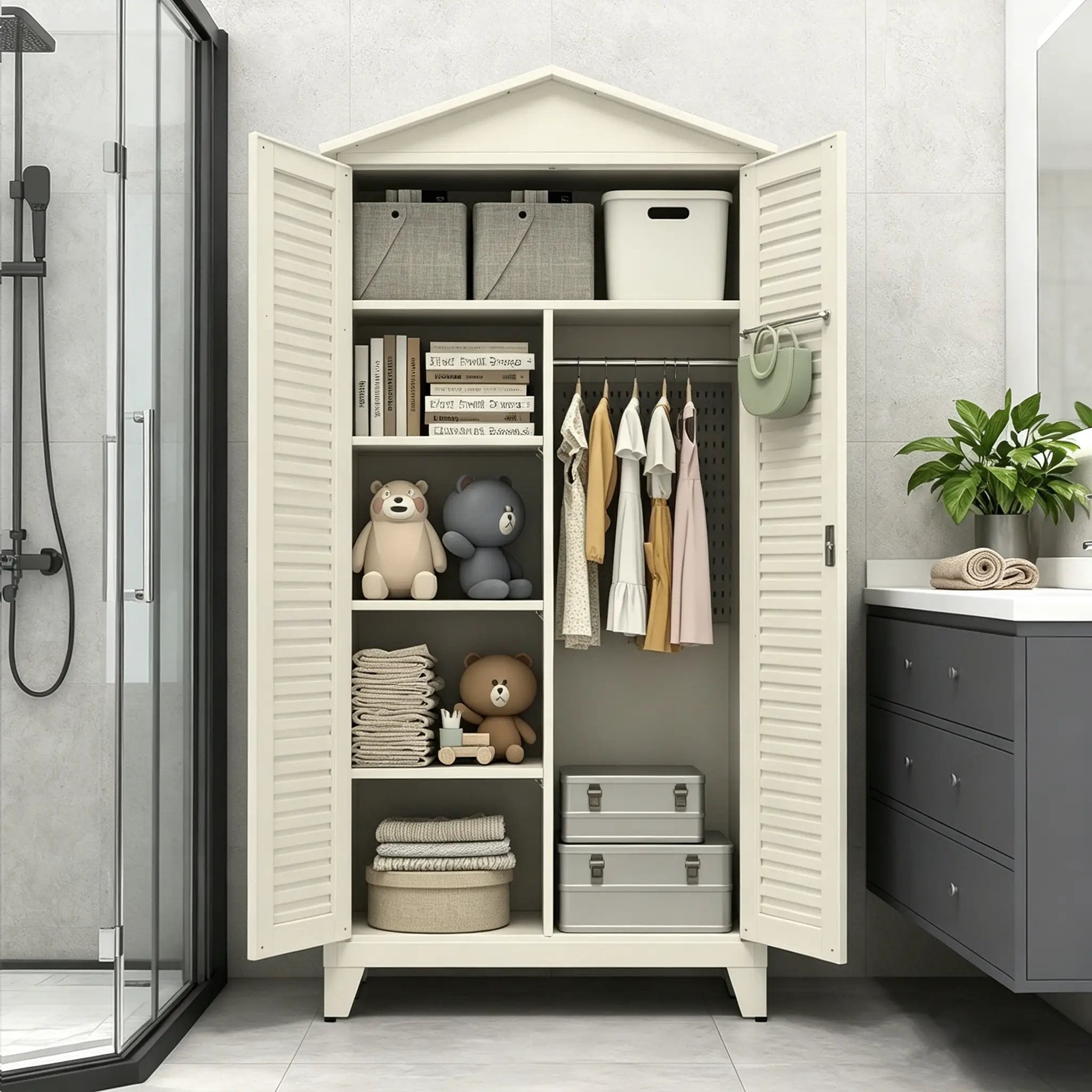 Spire79.1'' Tall Metal Tool Storage Cabinet by HouseOfZazla