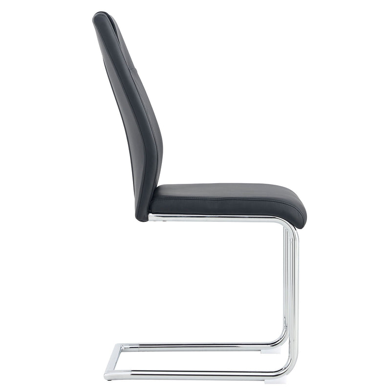 Modern Dining Chairs With Padded Seat, Metal Legs by HouseOfZazla
