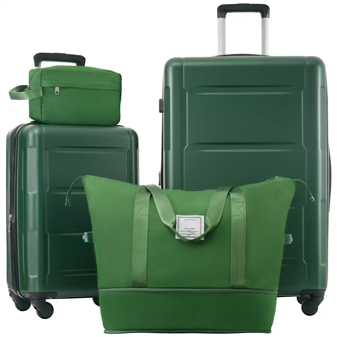 2 Piece Luggage Set With Bags Expanable Spinner Wheels ABS Lightweight Suitcase With Tsa Lock 20" / 28" by HouseOfZazla