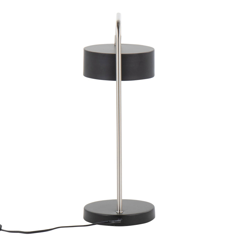 Puck - Contemporary Table Lamp - Nickel / Black by HouseOfZazla